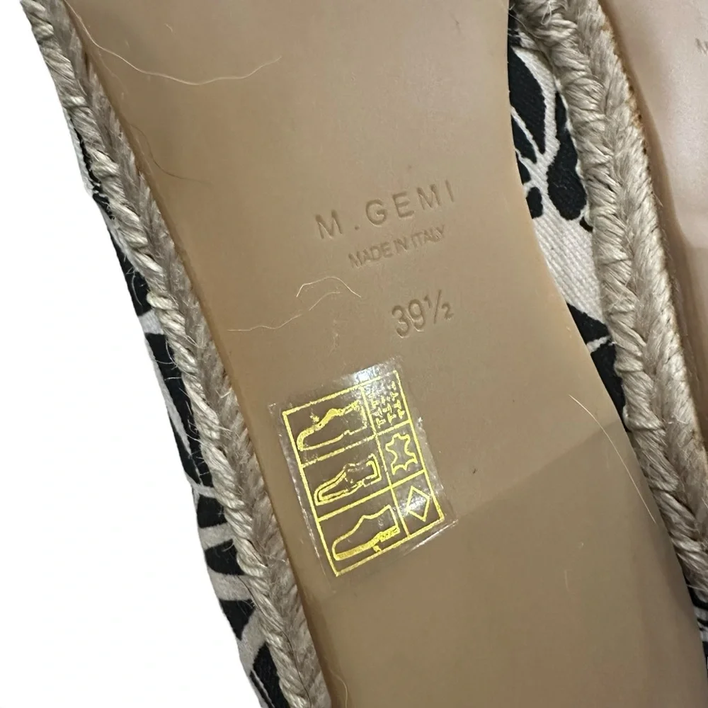 NEW M. Gemi Agio Floral Tropical Print Espadrilles 39.5